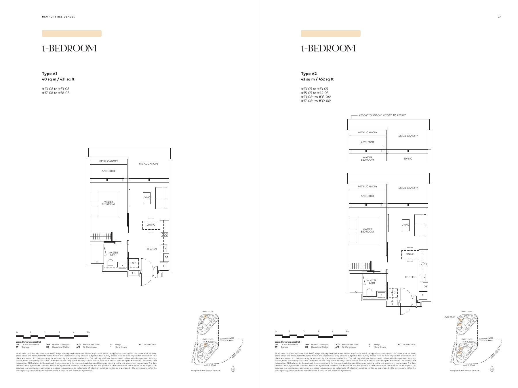 Newport Residences 1 Bedroom 1 Bedroom collection floor plan