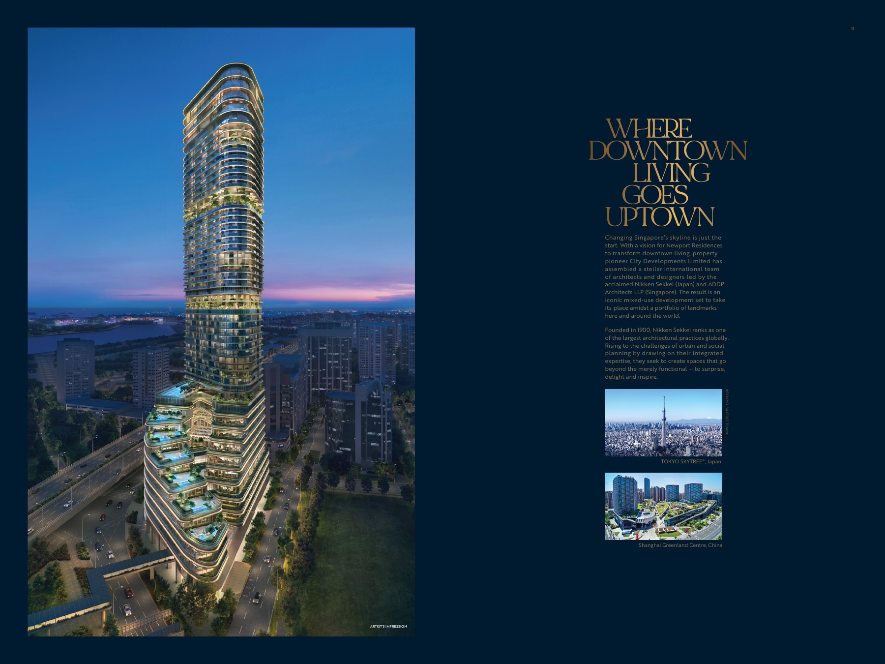Newport Residences lifestyle brochure page