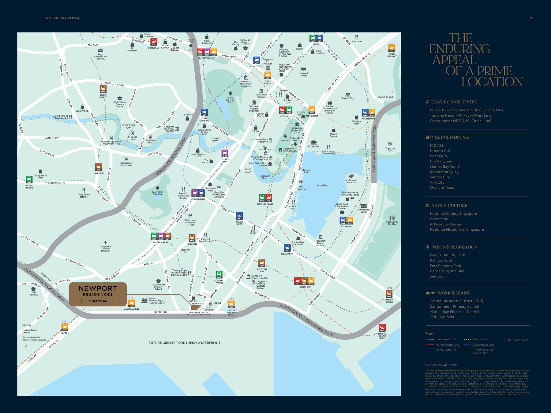 Newport Residences location brochure page